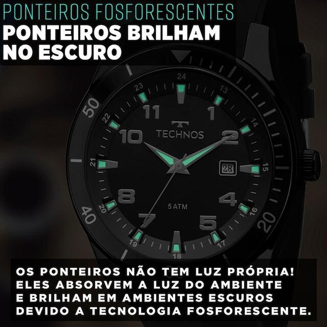 Relógio Technos Masculino Racer Preto 2115MQOS8P