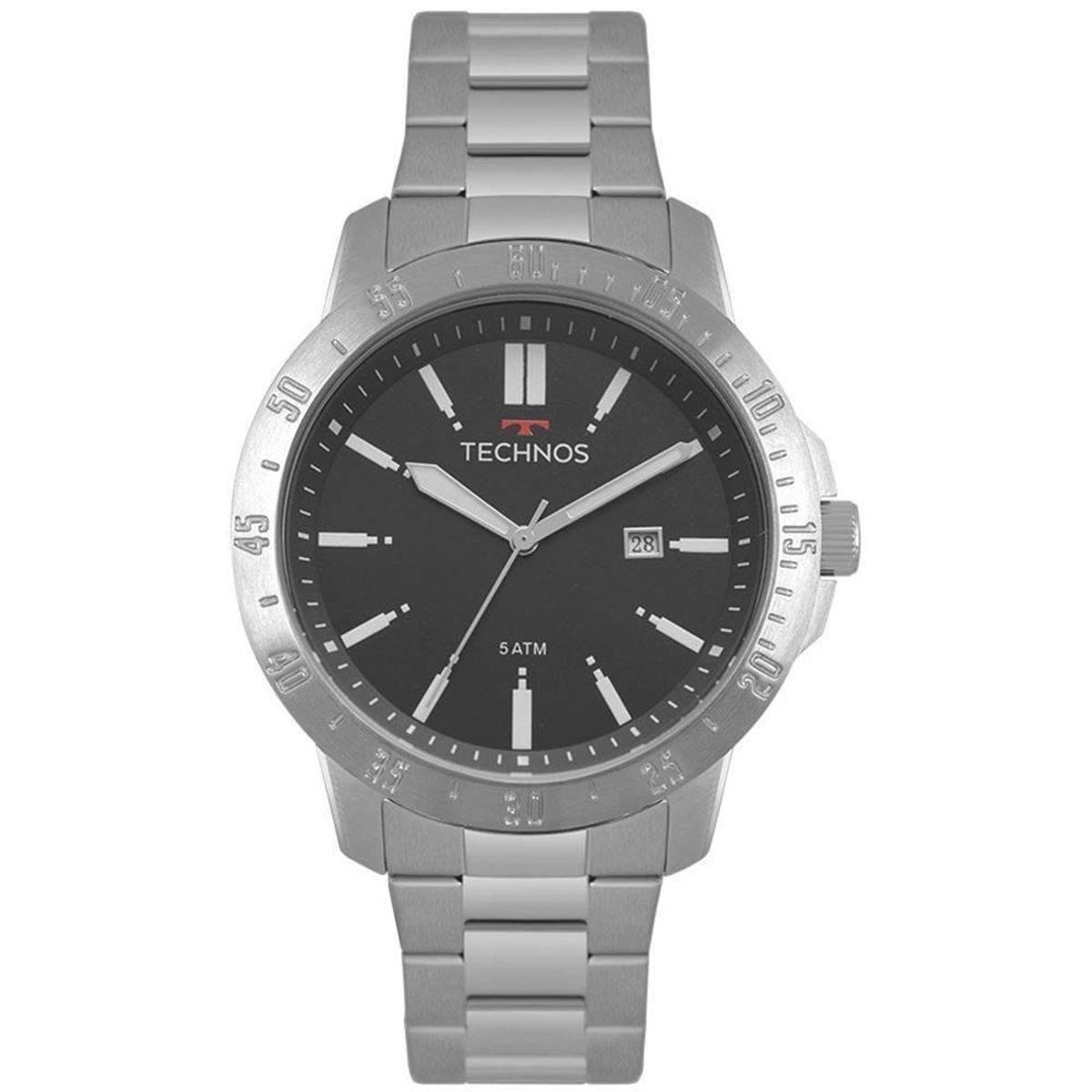 Relógio Technos Masculino Racer - Prata Menor preço em Relógio Technos Masculino Racer - Prata