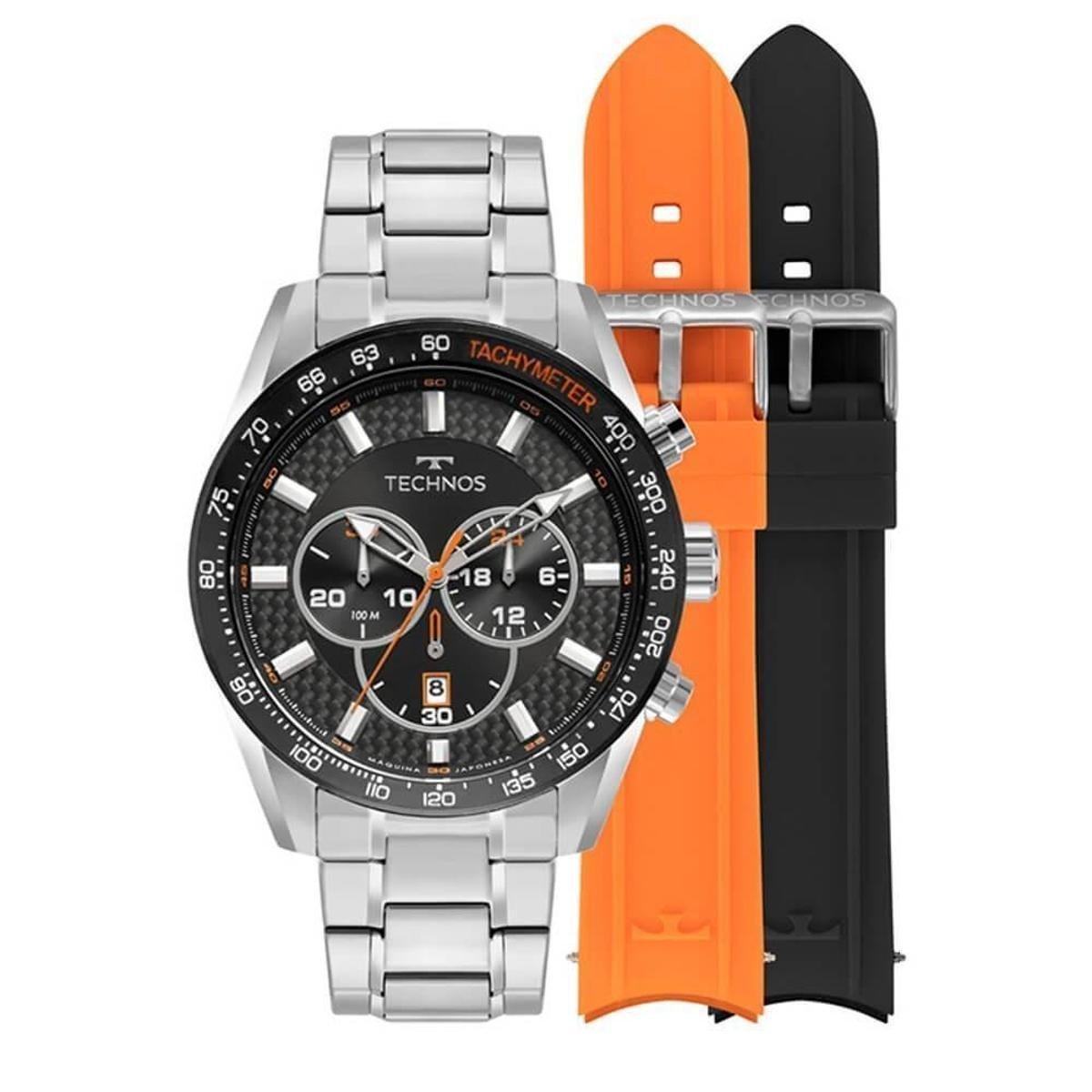 Relógio Technos Masculino Ts_Carbon JJS25BBC/T1P - Troca Pulseira Menor preço em Relógio Technos Masculino Ts_Carbon JJS25BBC/T1P - Troca Pulseira