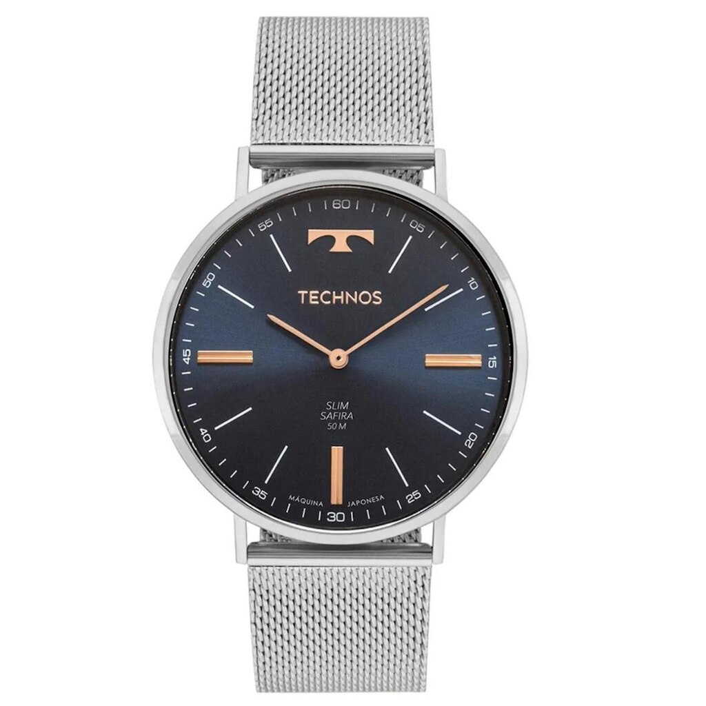 Relógio Technos Slim 2025LUE/1A Prata Masculino