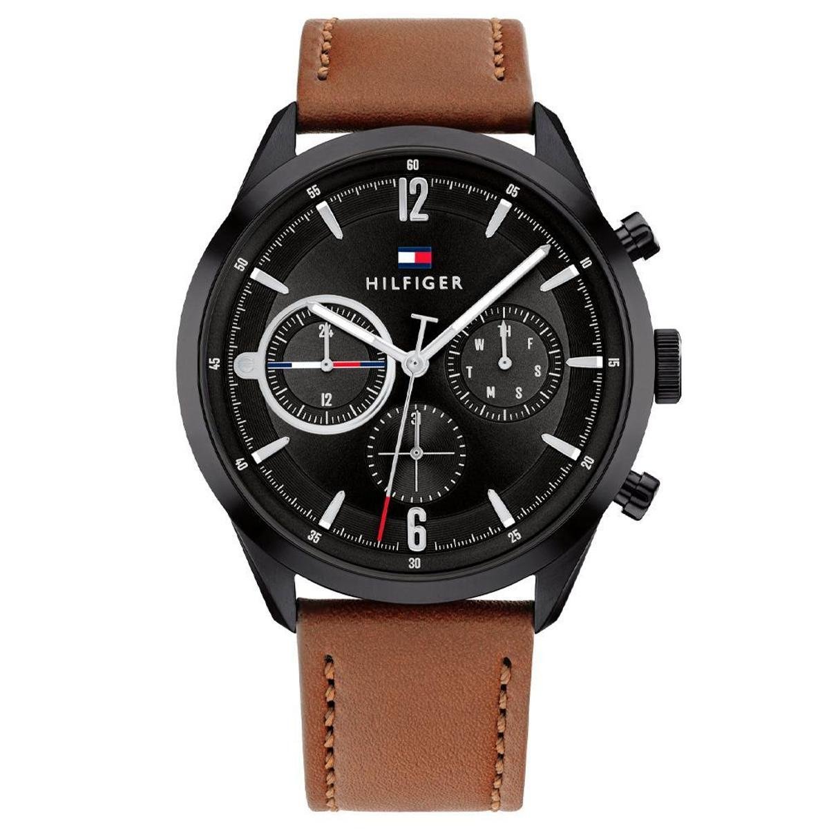 Relógio Tommy Hilfiger Masculino Couro Marrom 1791942 05 ATM - Marrom Menor preço em Relógio Tommy Hilfiger Masculino Couro Marrom 1791942 05 ATM - Marrom