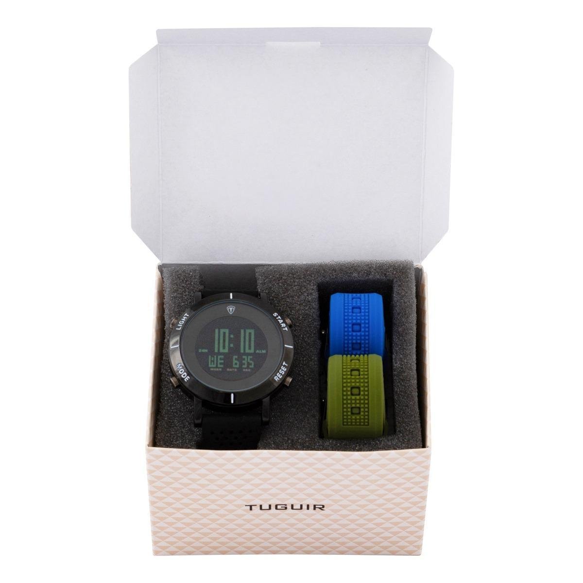 Relógio Tuguir Digital TG104 Masculino - Preto | Zattini