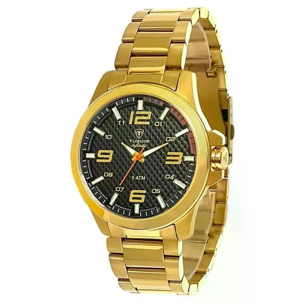 Relógio Tuguir Masculino Analogico Infinity Dourado TGI37006