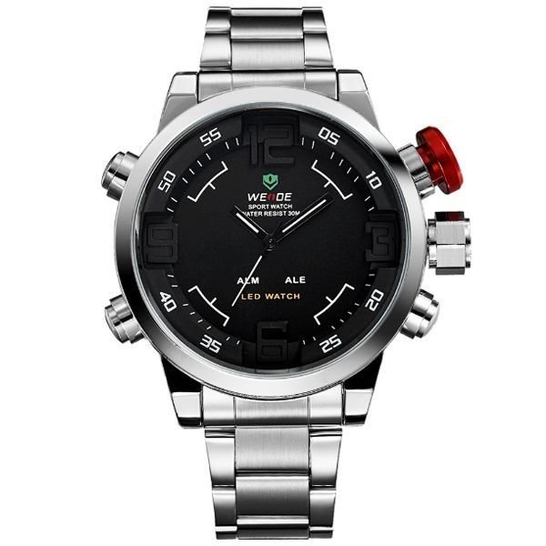 Relógio Weide Anadigi WH-2309B - Prata Menor preço em Relógio Weide Anadigi WH-2309B - Prata