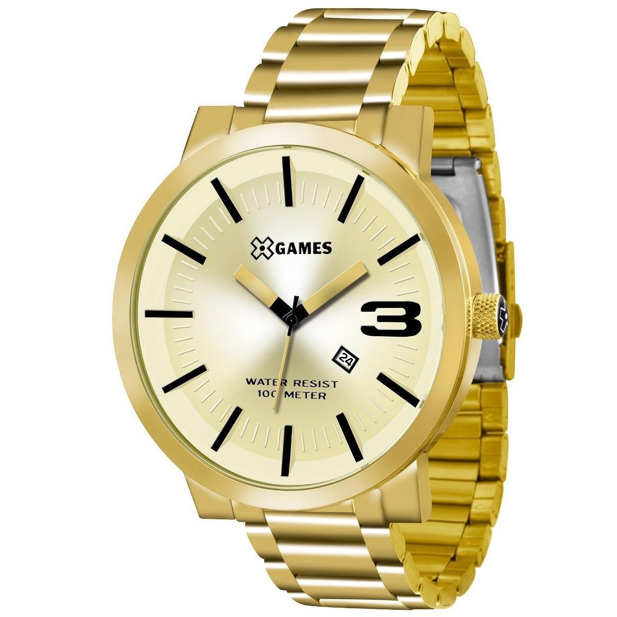 Relógio X-Games Masculino Xteel Dourado XMGS1007-C2KX | Zattini