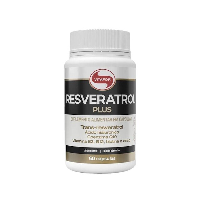 Resveratrol Plus 60 Capsulas Vitafor Acido Hialuronico Q10