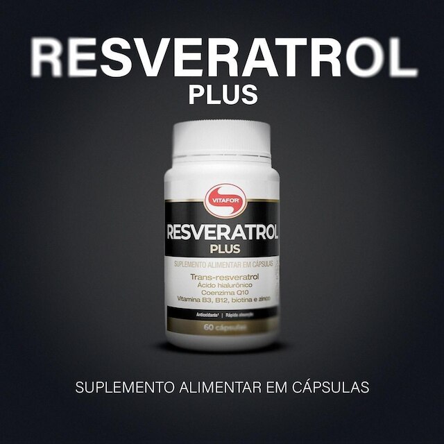 Resveratrol Plus 60 Capsulas Vitafor Acido Hialuronico Q10