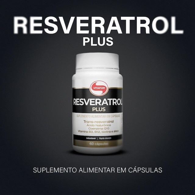 Resveratrol Plus 60 Capsulas Vitafor Acido Hialuronico Q10