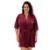 Robe Plus Size Feminino Microfibra e Renda - Vinho