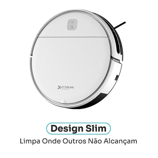 Robô Aspirador de Pó KABUM! smart K100 - 2 Modos de Limpeza, Sensor Anti-Queda, Anti-Colisão