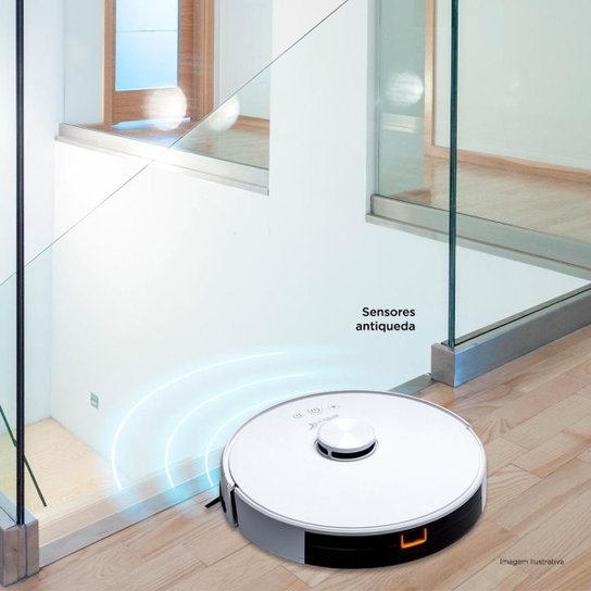 Robô Aspirador e Passa Pano KABUM! smart 700,5 Modos de Limpeza Base de Carregamento Bivolt KBSF006