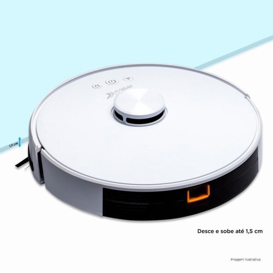 Robô Aspirador e Passa Pano KABUM! smart 700,5 Modos de Limpeza Base de Carregamento Bivolt KBSF006