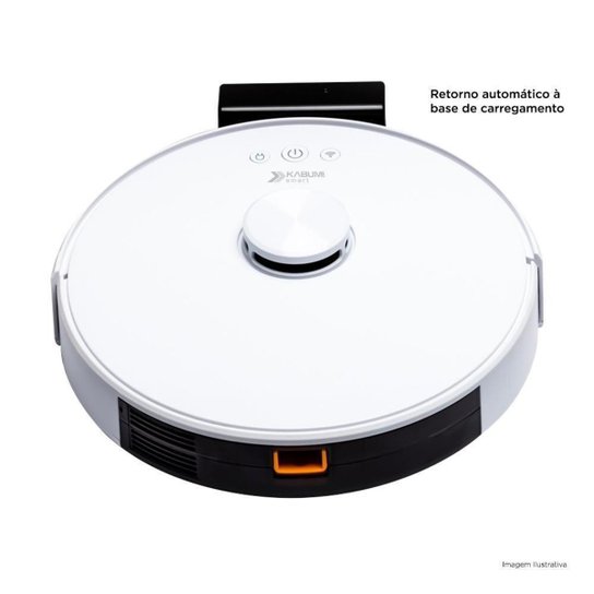 Robô Aspirador e Passa Pano KABUM! smart 700,5 Modos de Limpeza Base de Carregamento Bivolt KBSF006