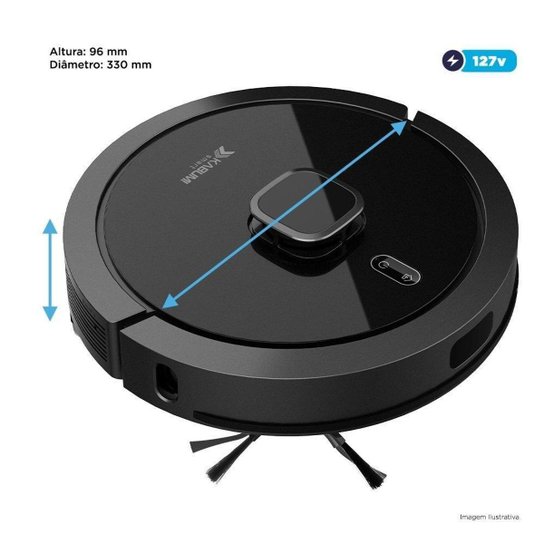 Robô Aspirador e Passa Pano KABUM! smart 900 - 5 Modos de Limpeza, KBSF009
