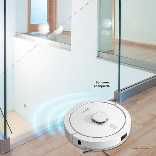 Robô Aspirador e Passa Pano KABUM! smart 900 - 5 Modos de Limpeza, Mapeamento 3D - 220v KBSF012