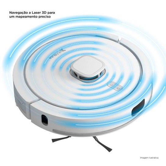 Robô Aspirador e Passa Pano KABUM! smart 900 - 5 Modos de Limpeza, Mapeamento 3D - 220v KBSF012