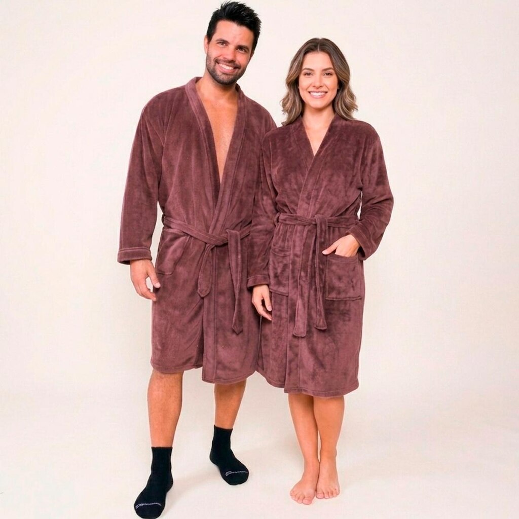 Roupão Adulto Benévola Premium Antialérgico Unissex Confortável Macio Luxo Frio Quentinho Original