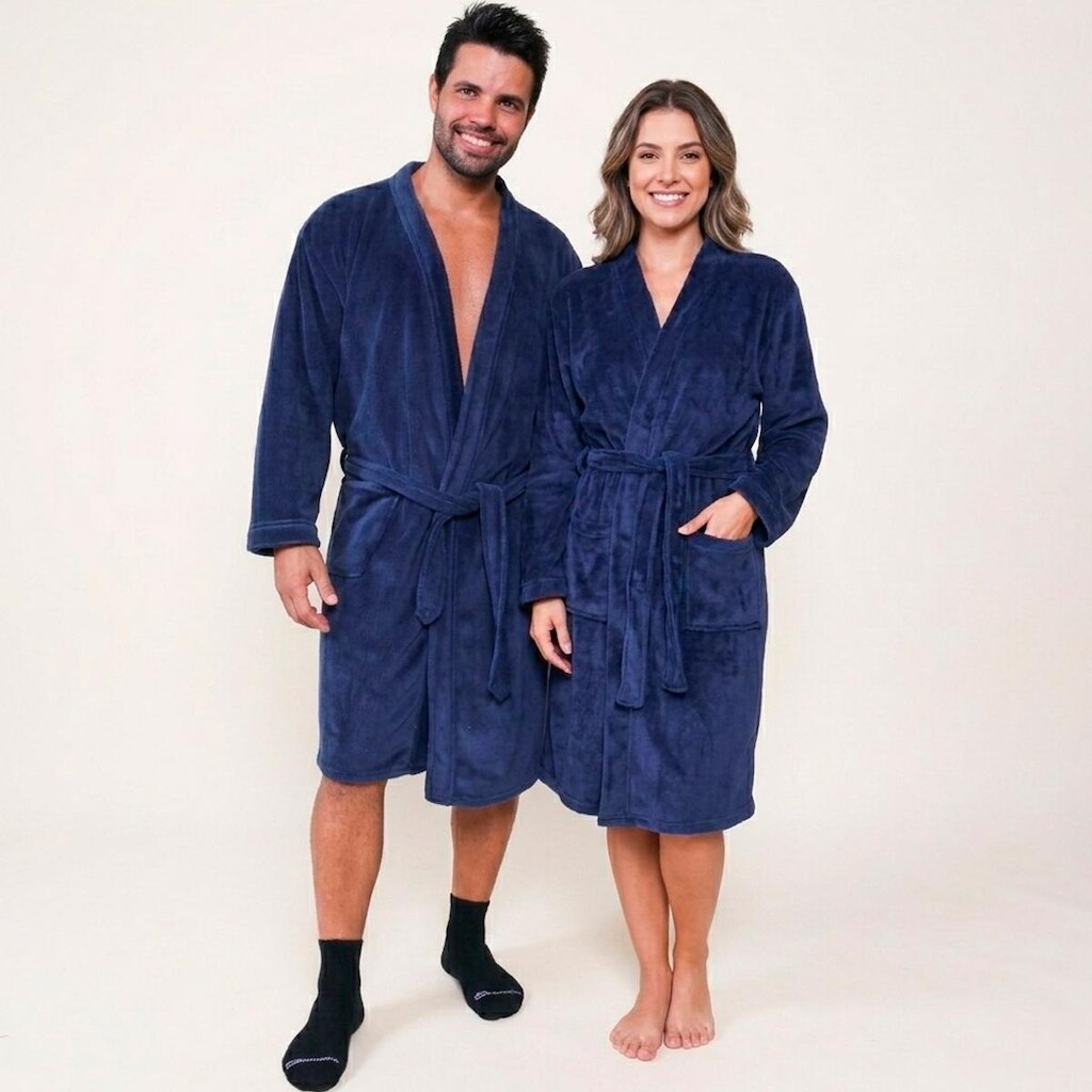 Roupão Adulto Benévola Premium Antialérgico Unissex Confortável Macio Luxo Frio Quentinho Original