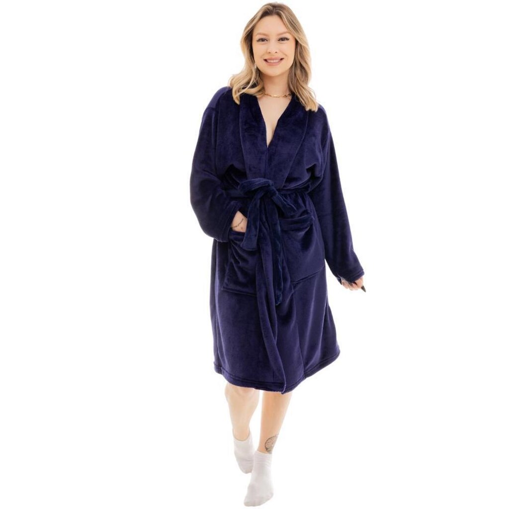ROUPAO FEMININO ADULTO FLEECE LISO