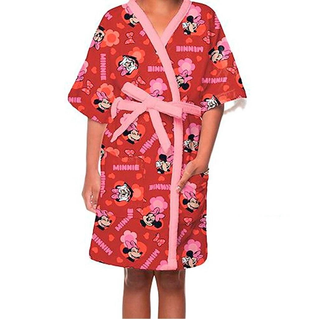Roupão Infantil Aveludado Disney Minnie Lepper Quimono