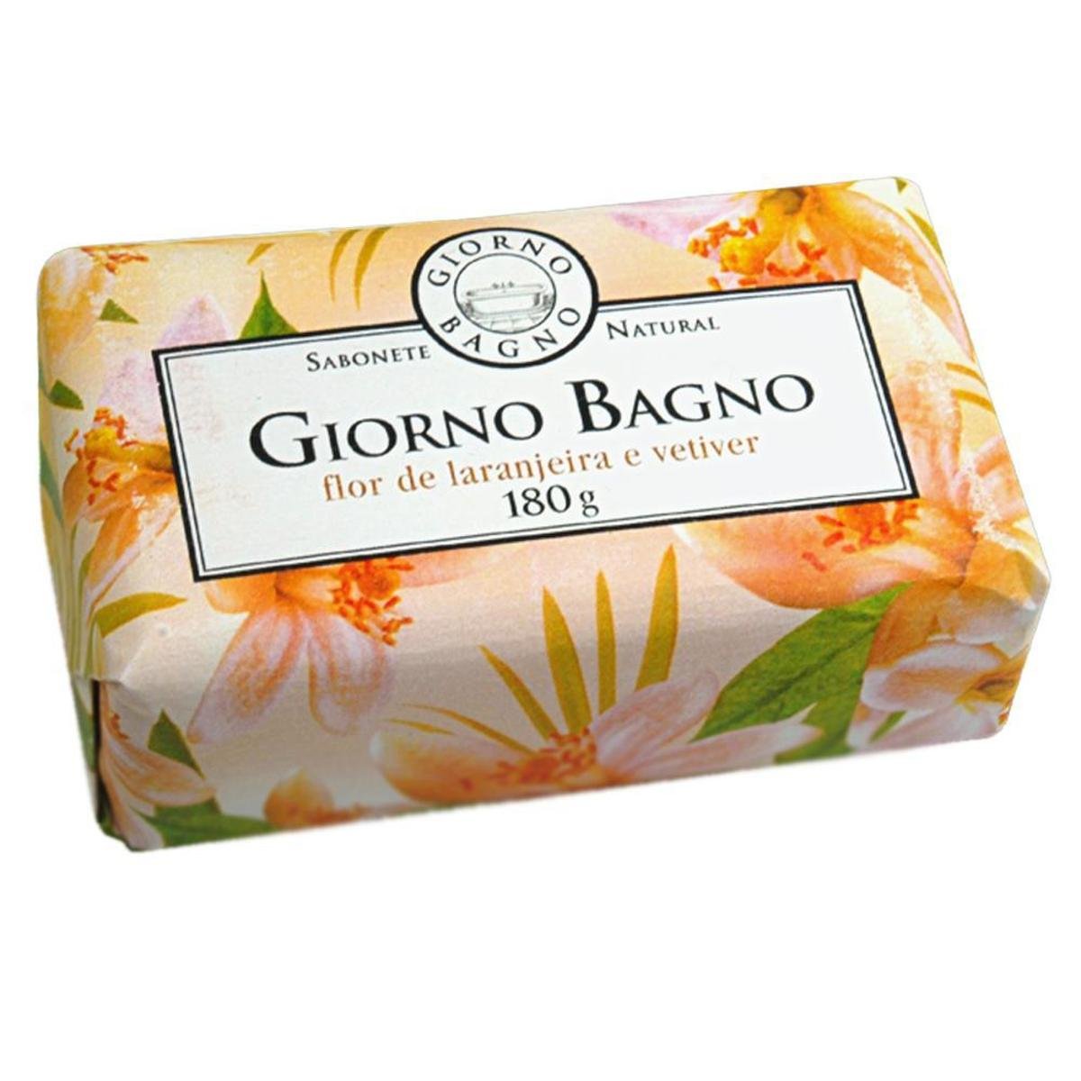 Sabonete em Barra Giorno Bagno - Flor de Laranjeira e Vetiver 180g Menor preço em Sabonete em Barra Giorno Bagno - Flor de Laranjeira e Vetiver 180g