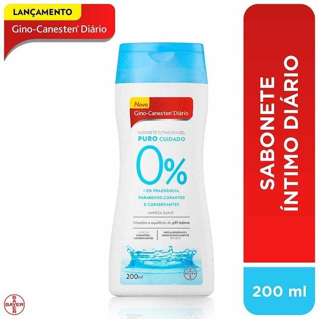 Sabonete Íntimo Gino-Canesten Diário Puro Cuidado 200ml