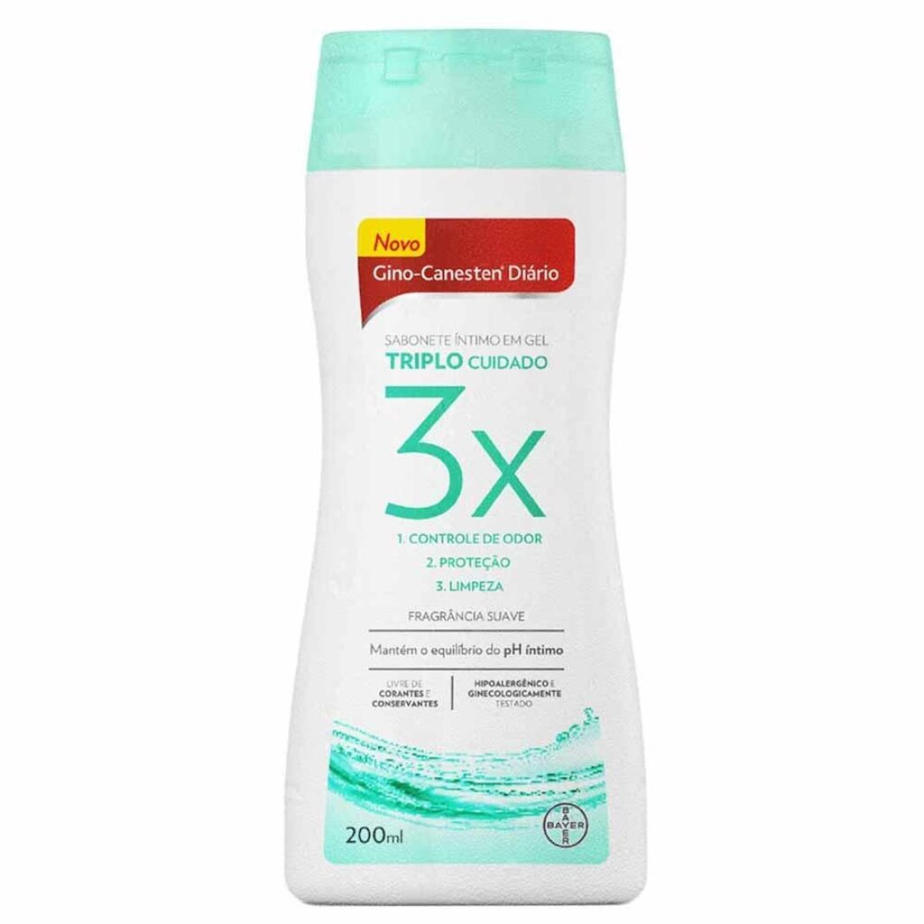 Sabonete Íntimo Gino-Canesten Diário Triplo Cuidado 200ml