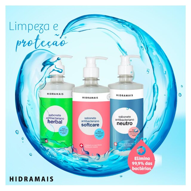 Sabonete Líquido Antibacteriano Neutro Hidramais Profissional 500ml