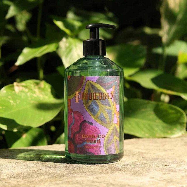 Sabonete Líquido Aromáticos Phebo Manjericão Roxo 450ml