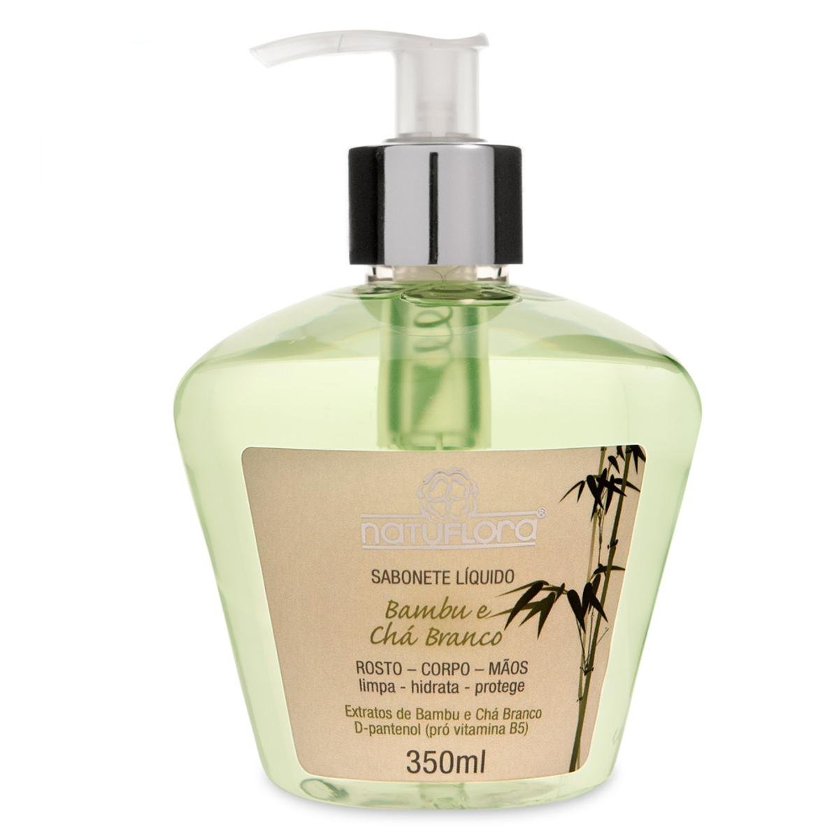 Sabonete Líquido Natuflora - Bamboo e Chá Branco 350ml - Incolor Menor preço em Sabonete Líquido Natuflora - Bamboo e Chá Branco 350ml - Incolor