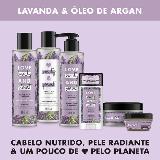 Sabonete Relaxing Rain Maos E Corpo Oleo De Argan Lavanda Love Beauty And Planet 300ml Incolor Zattini