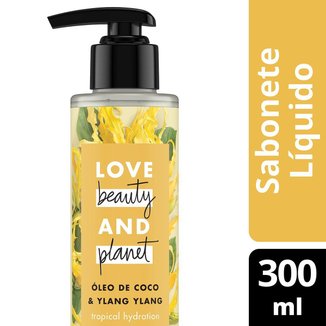 Sabonete Tropical Hydration Mãos e Corpo Óleo de Coco & Ylang Ylang Love Beauty and Planet 300ml