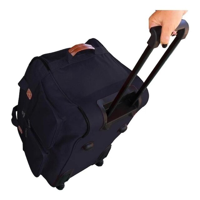 Sacola Bolsa Mala De Viagem De Bordo Grande Com Rodinhas