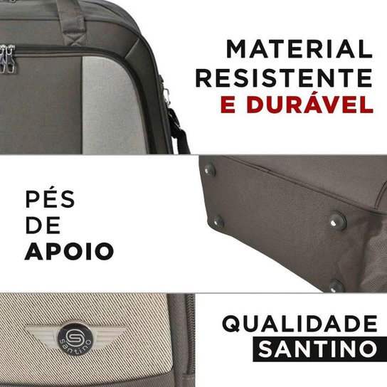 Sacola De Viagem bolsa mala de mão Roma Poliéster com alça tira colo Santino