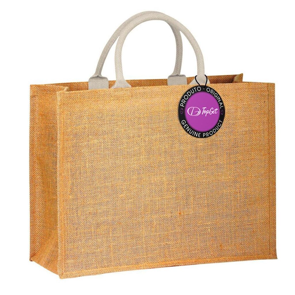 Sacola Ecobag em Juta com Laminação Interna Rustic TopGet
