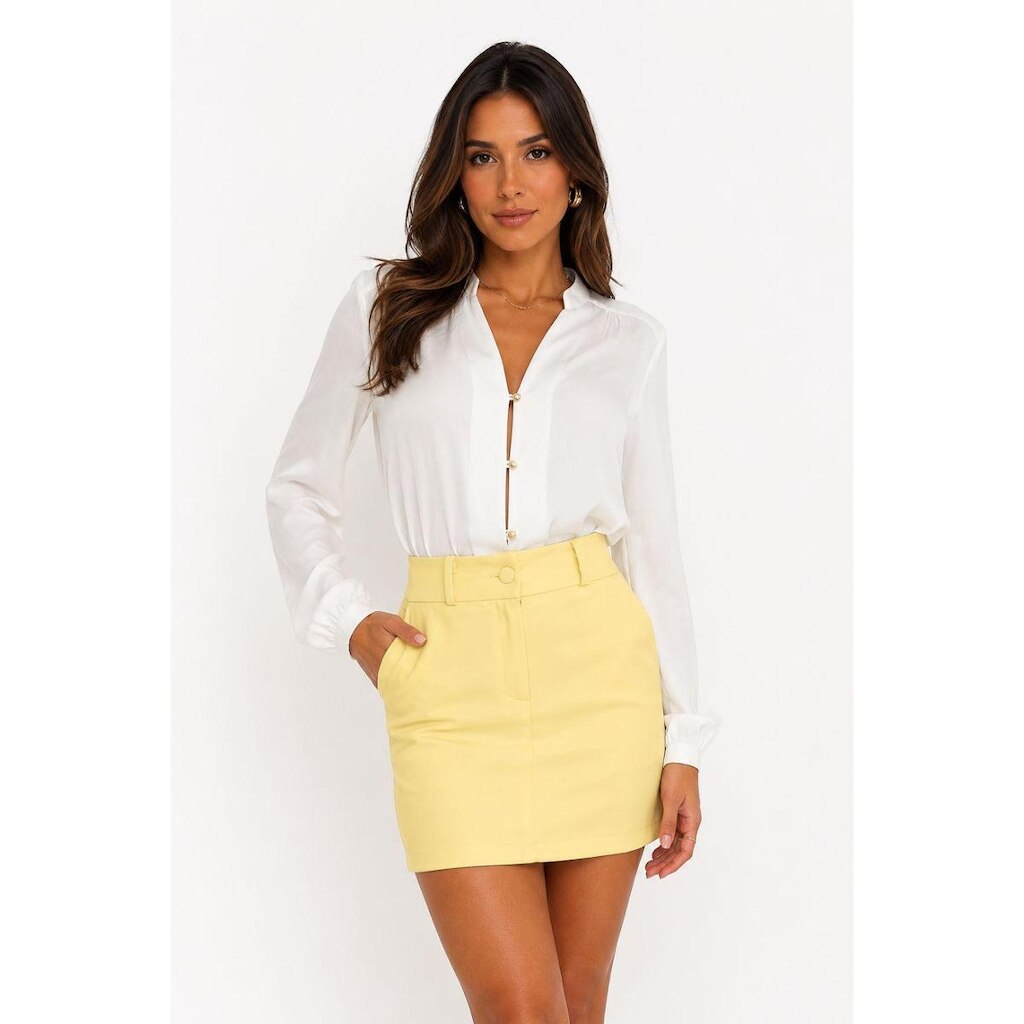 Saia Curta D Bell Outlet Fashion Amarela