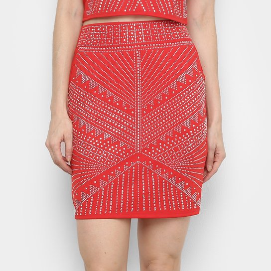 Saia Eagle Rock Strass - Vermelho