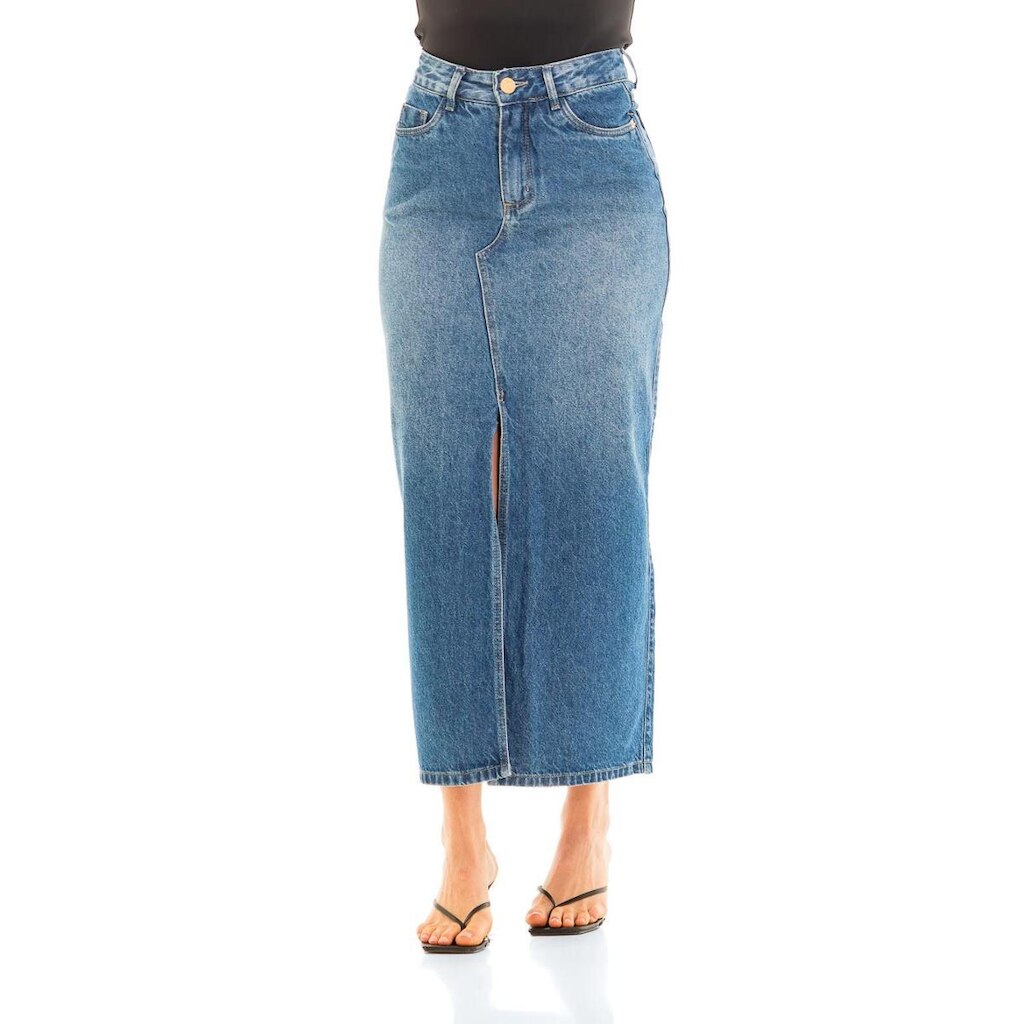 Saia Jeans Feminina Arauto Maxilonga