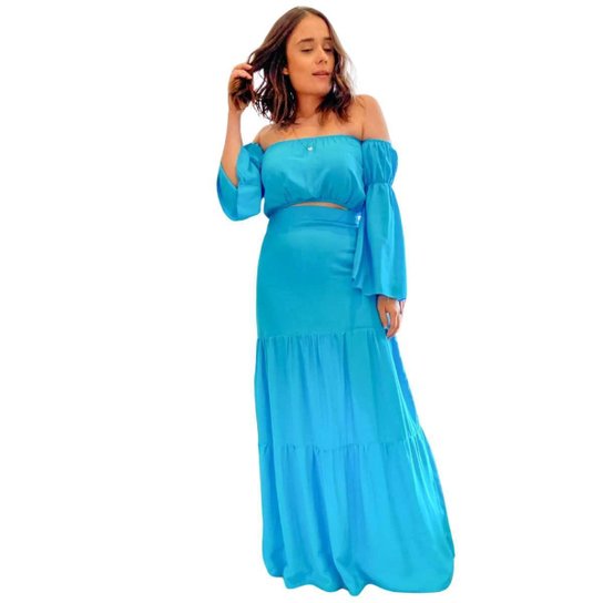 Saia Longa Babados Viscose Zattini - Main Image