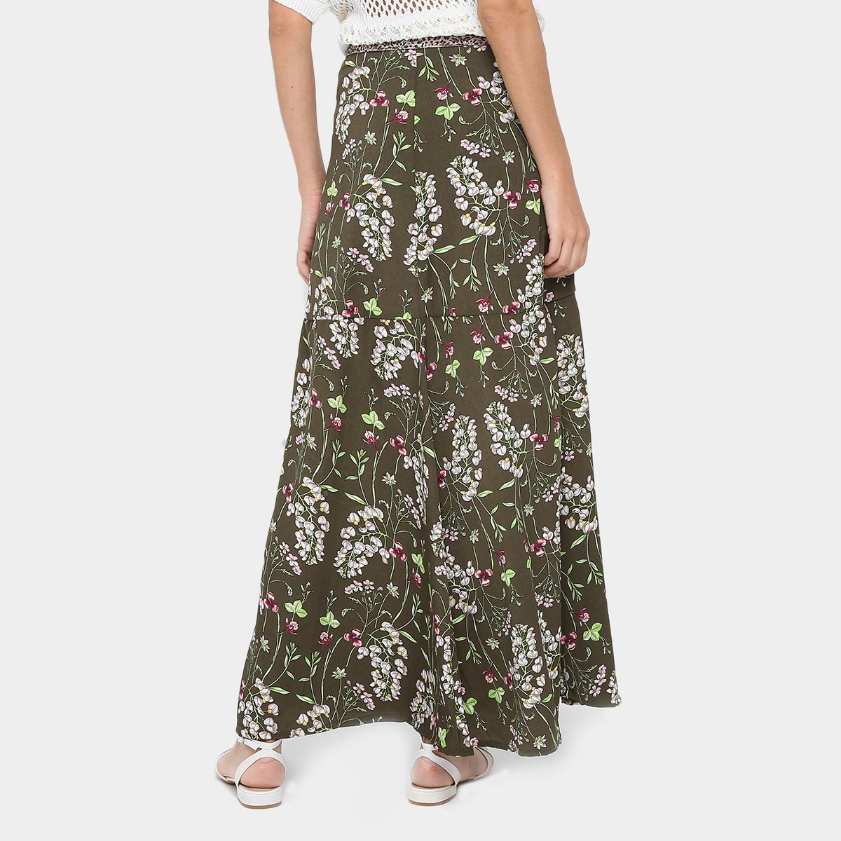 saia longa evase com fenda