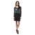 Saia Malha Risca De Giz Preto PP - Preto