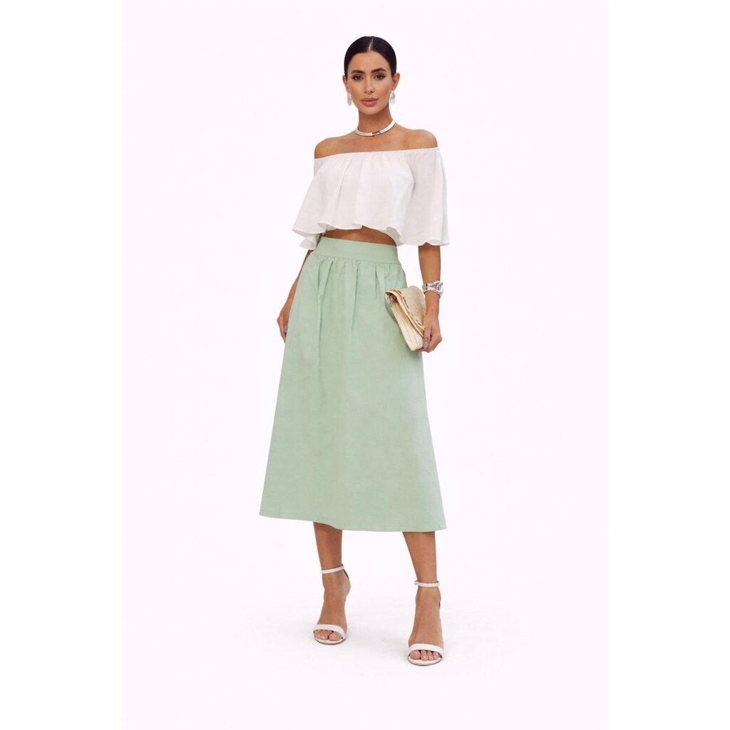 Saia Midi D Bell Outlet Fashion Tricolini Lisa Verde