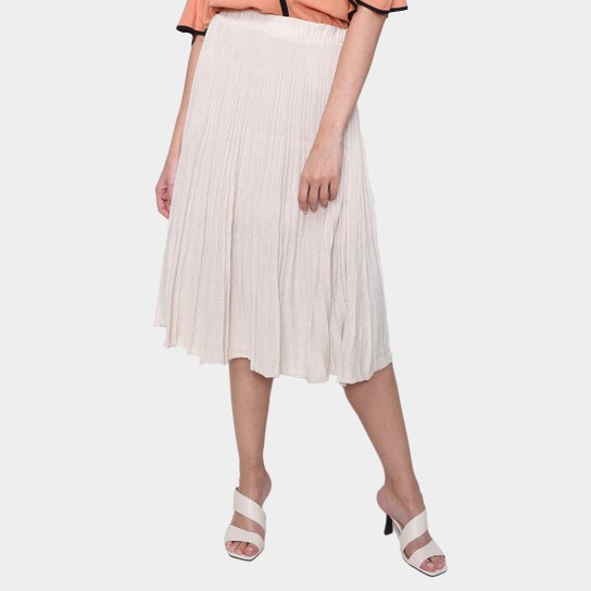 Saia Midi Mercatto Tricot - Off White