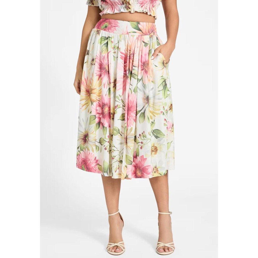 Saia Midi Rodada Eco Floral