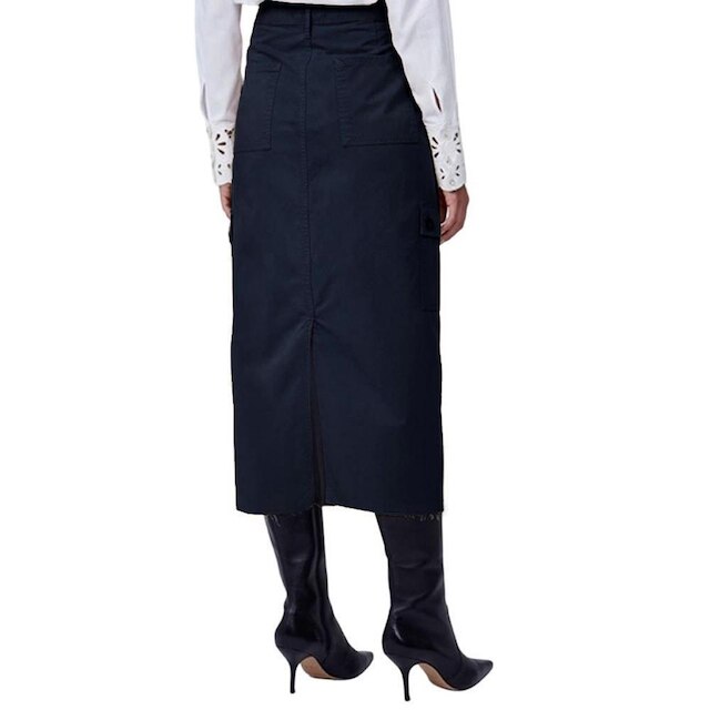 Saia Sarja Feminina Dudalina Cargo Azul Marinho - 16112432