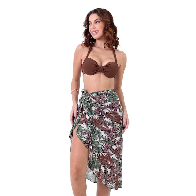 Saída de Praia Saia Pareô Longa Estampada