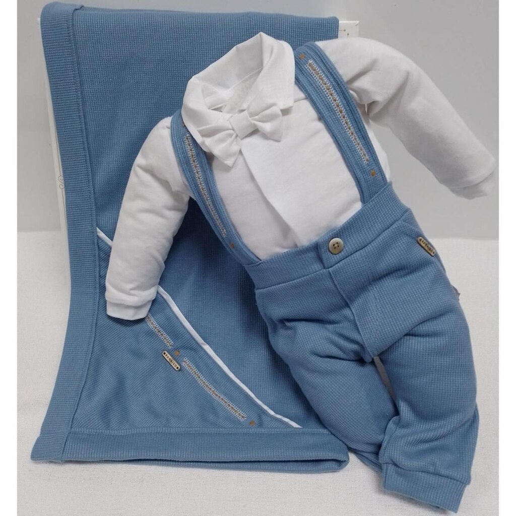 Saída Maternidade Luxo Bebê Menino Body Calça Paraiso 17757
