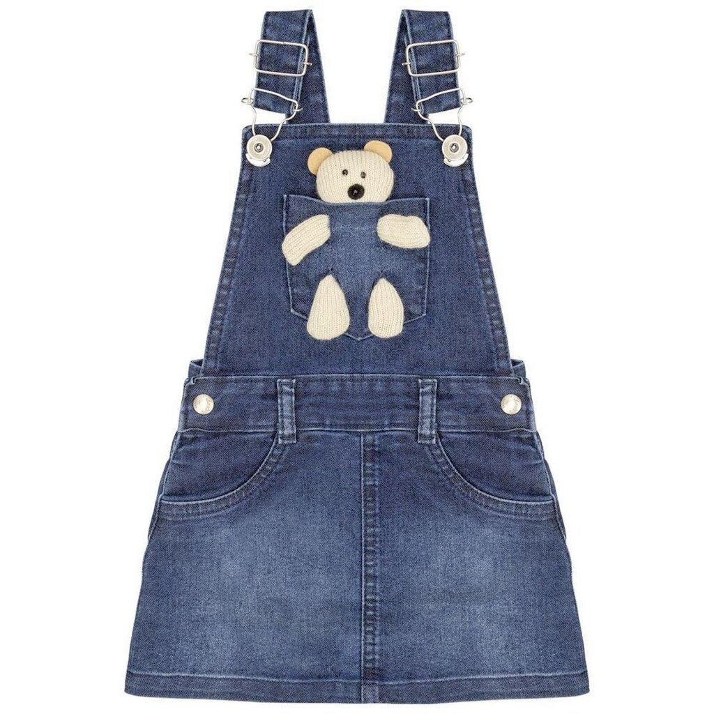 Salopete Infantil Look Jeans c/ Urso Jeans - UNICA - 01