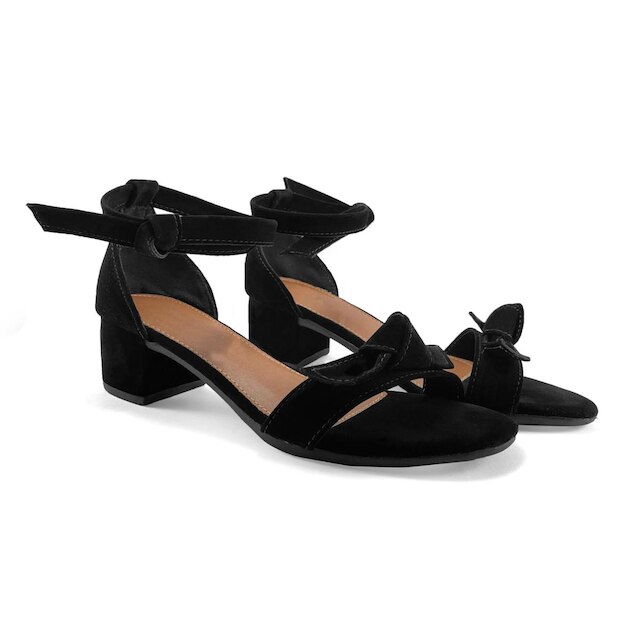 Salto JCL STORE Sandália Laço Bico Redondo Moda Casual Feminino