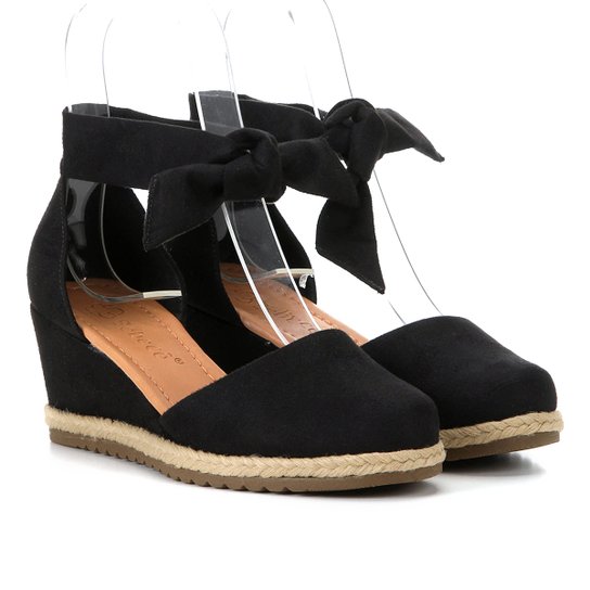 Sandalia Anabela Bebece Espadrille Camurca No Feminina Preto Zattini Sandalia Anabela Bebece Espadrille Camurca No Feminina Preto Zattini